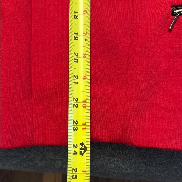 Planet Red Tailored Blazer, lined Sleek Collarless Design and zip pockets - Picture 12 of 14